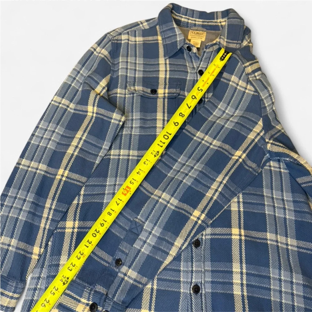 Men’s L.L. Bean Flannel Button-Down Thick Long Sleeve Size Large (Tall) - Picture 6 of 8